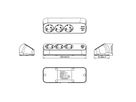 VALUE Tisch-Steckdosenleiste, 3fach mit Tisch-Klemme, inkl. USB-Charger (2x USB-A, 1x USB-C), 1,5 m