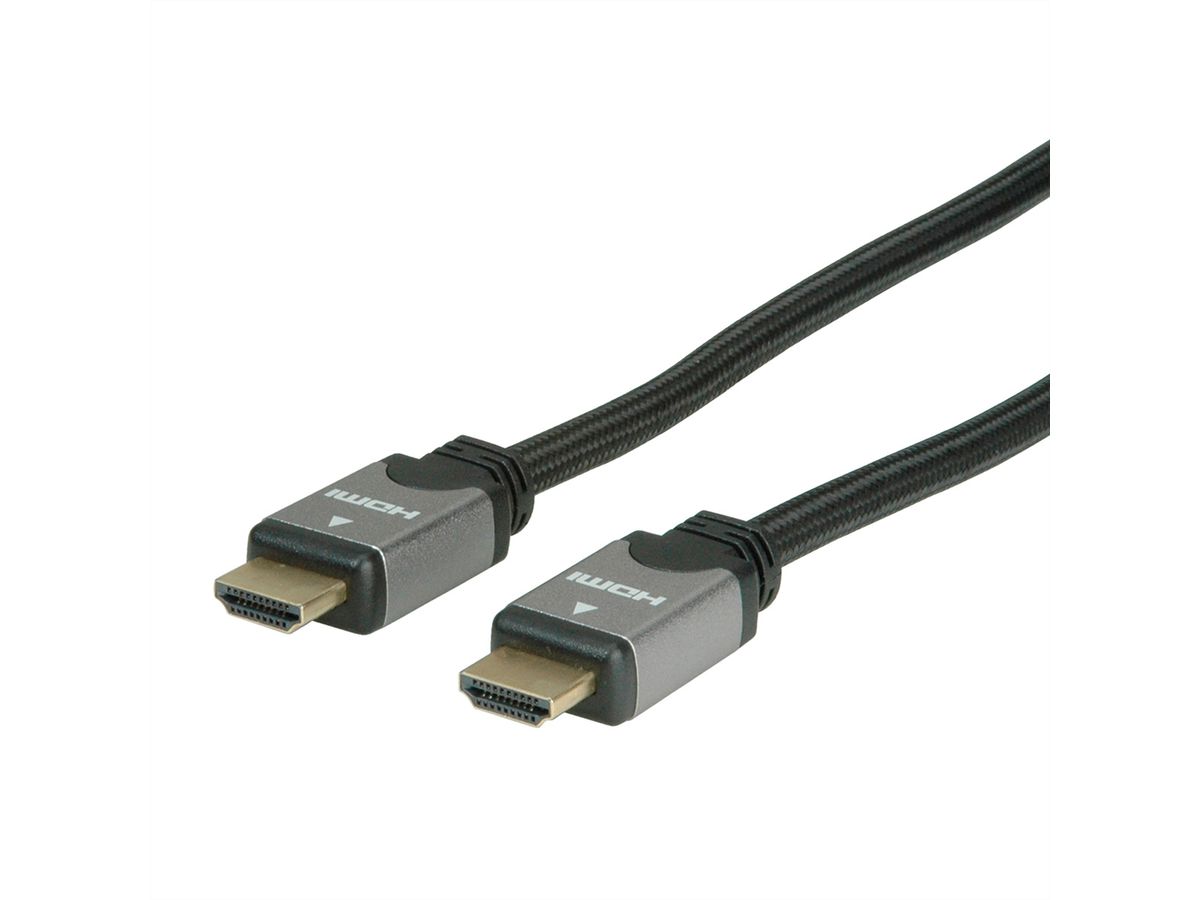 ROLINE Câble HDMI High Speed avec Ethernet, noir/argent, 10 m