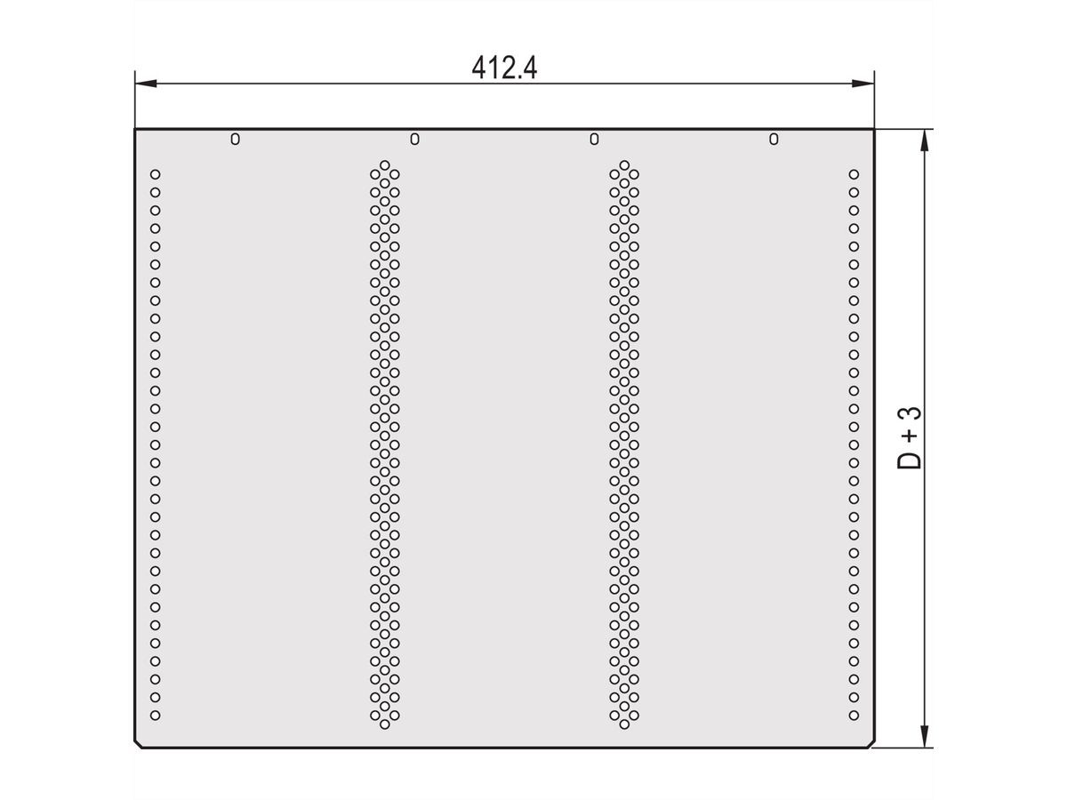 SCHROFF MultipacPRO Plaque de recouvrement pour montage horizontal des cartes Europe, 220 mm