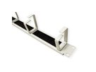 ROLINE 19"-Frontplatte, 4 Ösen Typ G, Kabeldurchführung (Bürste), grau