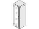 SCHROFF Glastür IP 20, 1-Punkt-Verriegelung - TUER 1200H 600B GLAS RAL7035