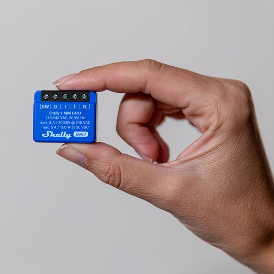 Shelly Acteur de switch 1 Mini Gen3 (2 pièces)