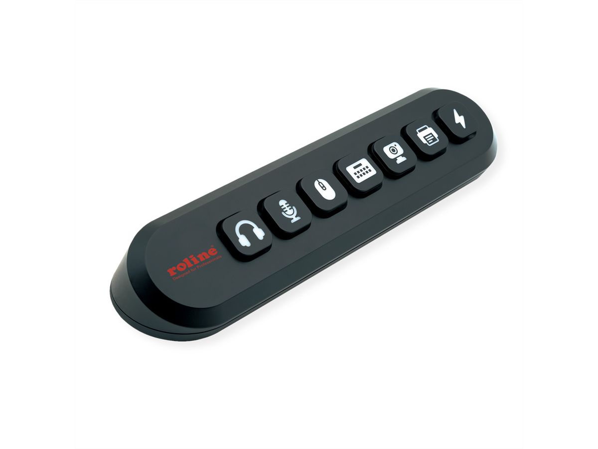 ROLINE USB 3.2 Gen 1 Hub, 7fach, austauschbare Tasten, Typ-A-Anschlusskabel