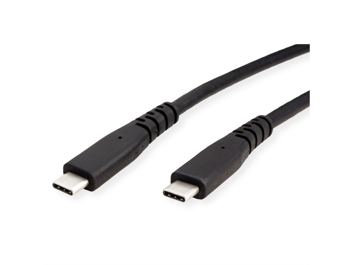 ROLINE USB4 Gen2x2 Kabel, C–C, ST/ST, 4K UHD-1, 20Gbit/s, 240W, schwarz, 3 m