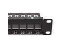 VALUE Panneau de brassage 19" pour keystones, 24 ports, 1U, blindé, noir