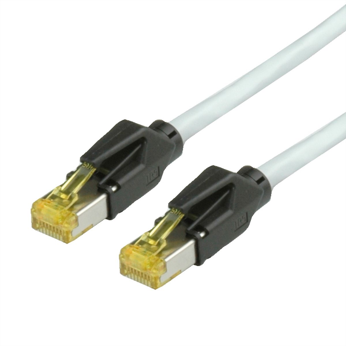 Cordon DRAKA Cat.6A (Classe EA) UC900 / HIROSE TM31, gris, 0,5 m