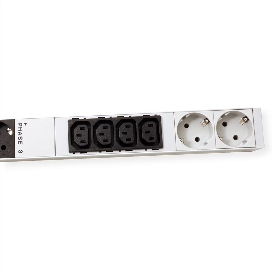 BACHMANN IT PDU ALU 0UH 12x C13 6x contact de protection 3x 16A CEE rouge