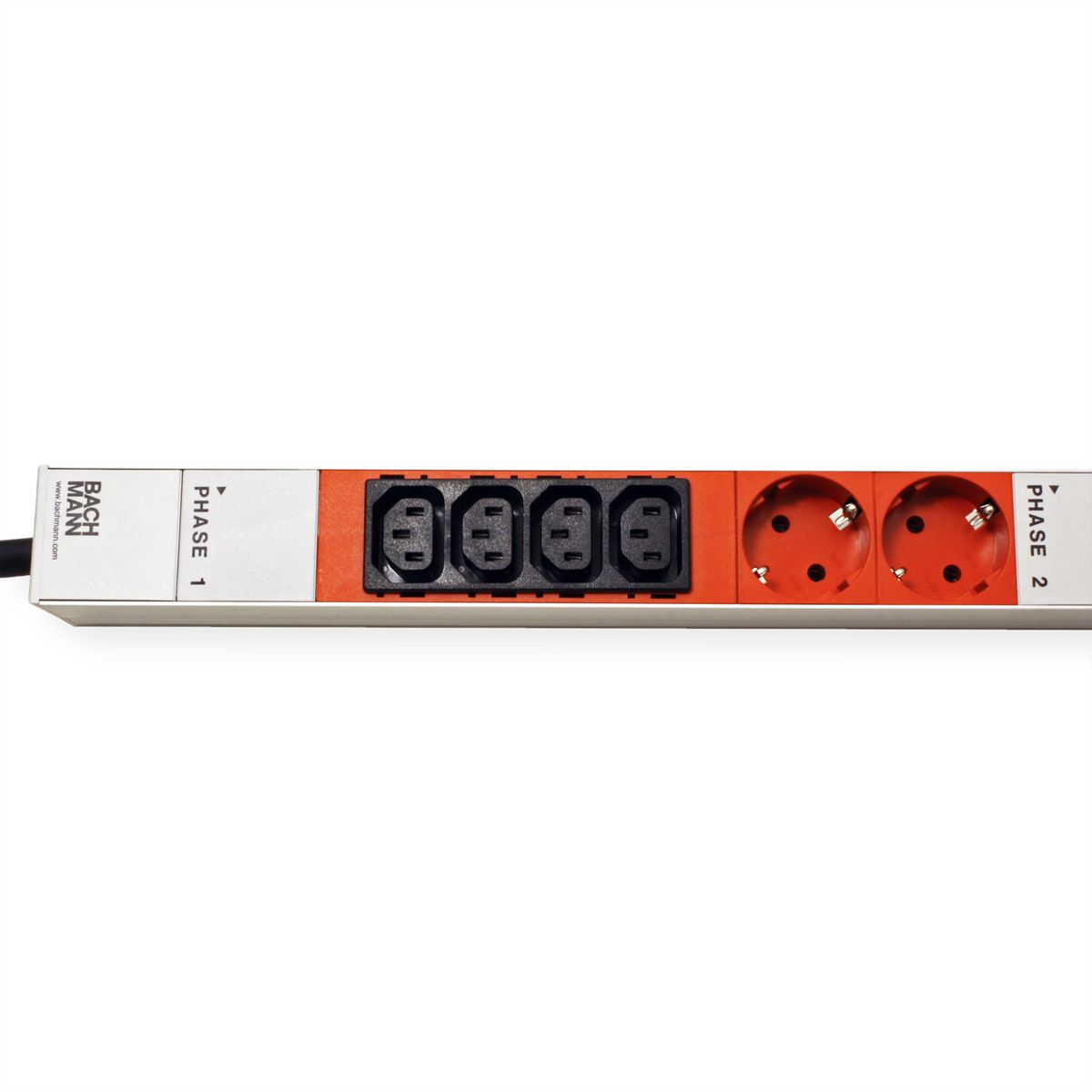 BACHMANN IT PDU ALU 0UH 12x C13 6x contact de protection 3x 16A CEE rouge