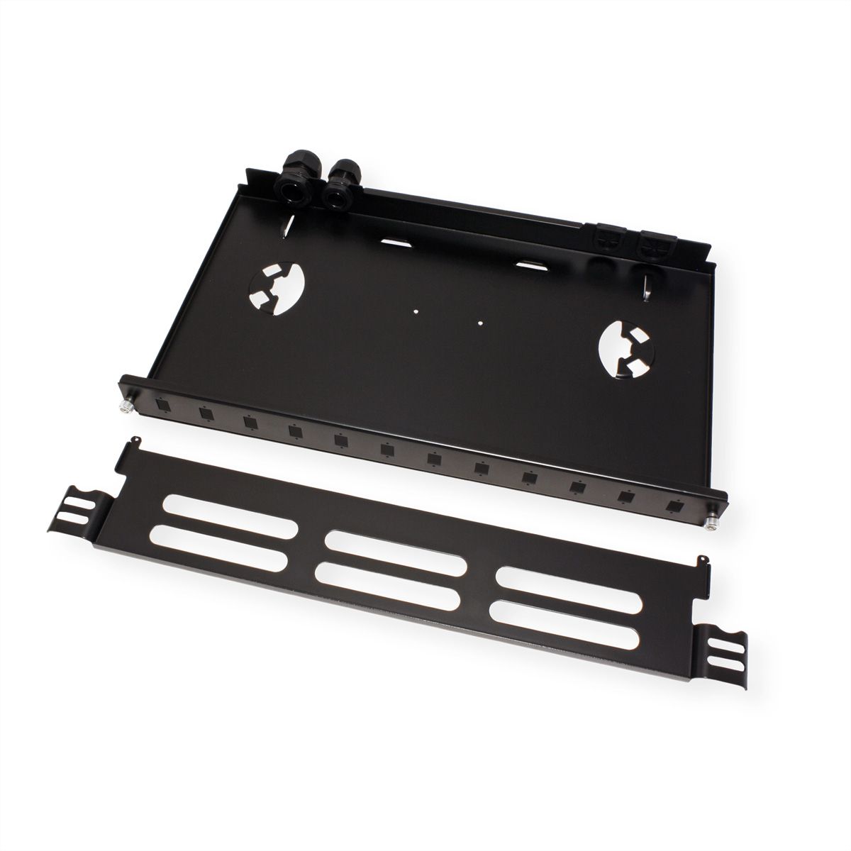 ROLINE Panneau FO 19" vide, 1U, 12x SC-Simplex ou LC-Duplex , noir