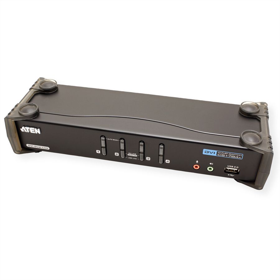 ATEN CS1784A Switch KVM Dual-Link DVI, USB, Audio, 4 ports