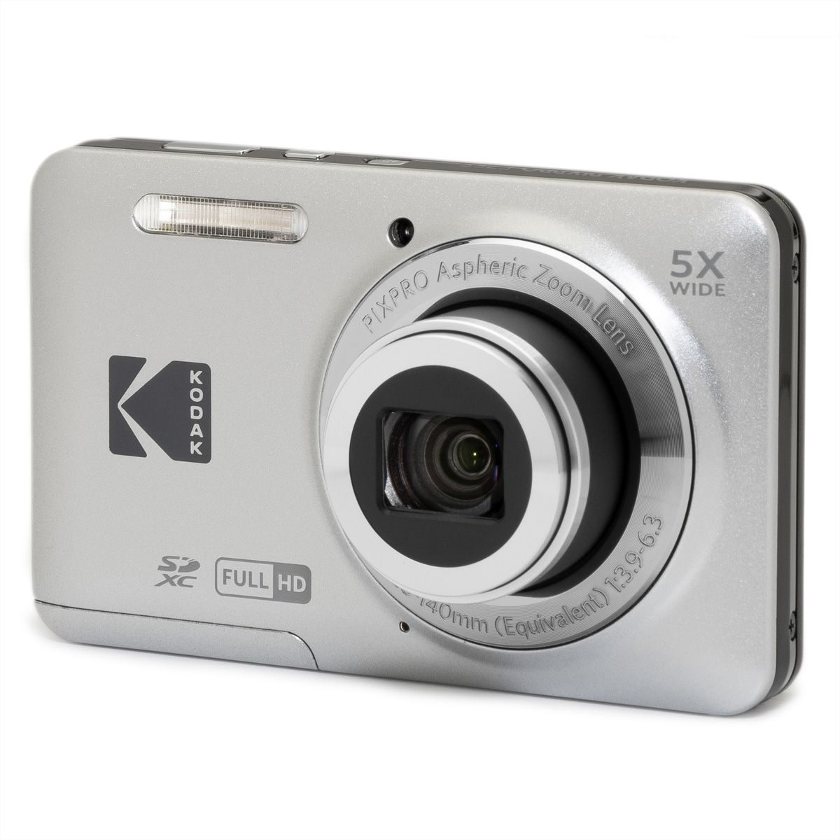 Appareil photo compact Kodak PixPro FZ55 argent, 16 MP, zoom 5x, Full HD
