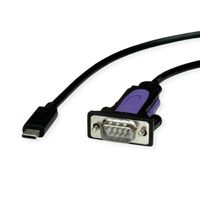 ROLINE Câble convertisseur USB-C / Série, puce FDTI, 1,8 m