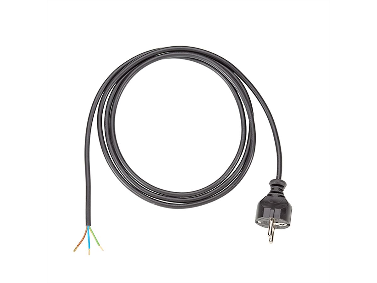 BACHMANN Câble H03VV-F 3G0,75 2m, noir