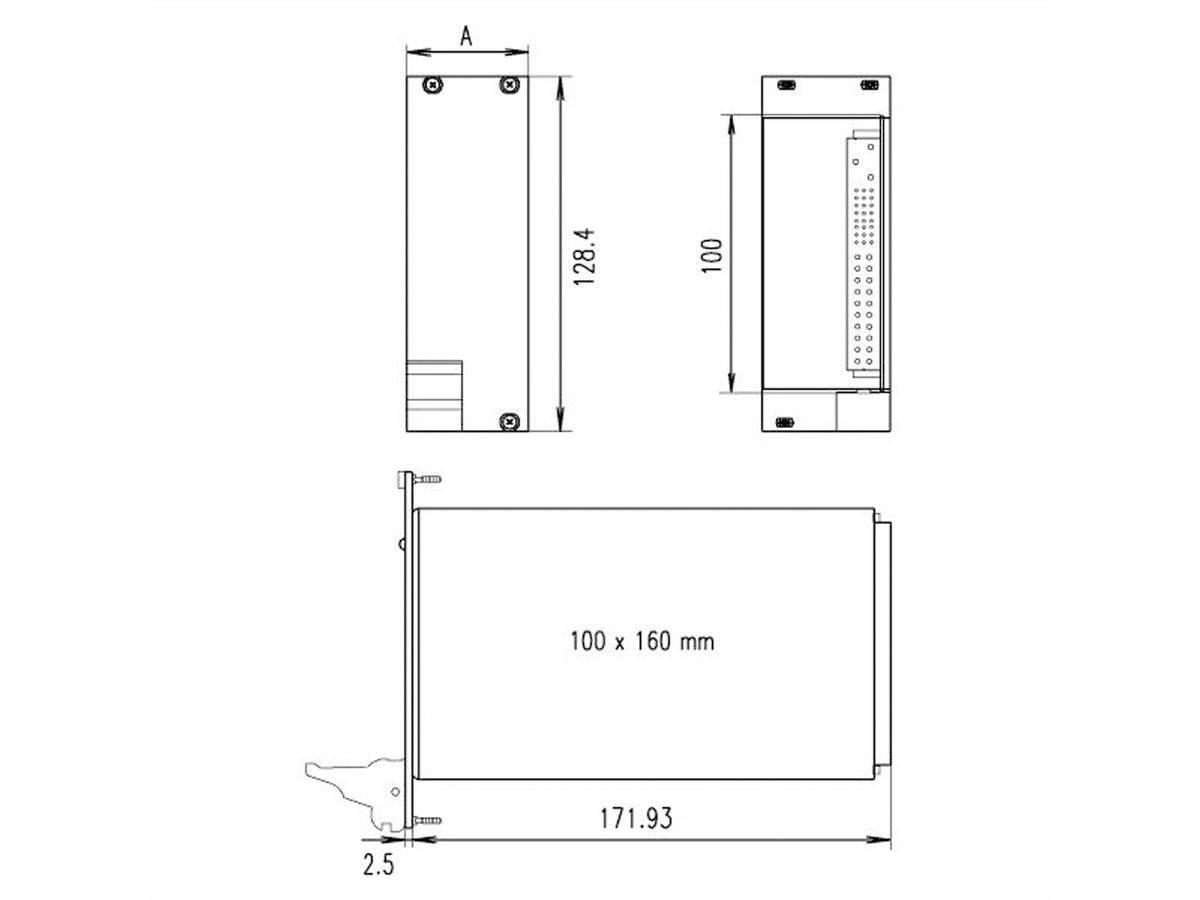 SCHROFF PSU 19" pour CompactPCI, DC/DC, 3 U, 8 HP