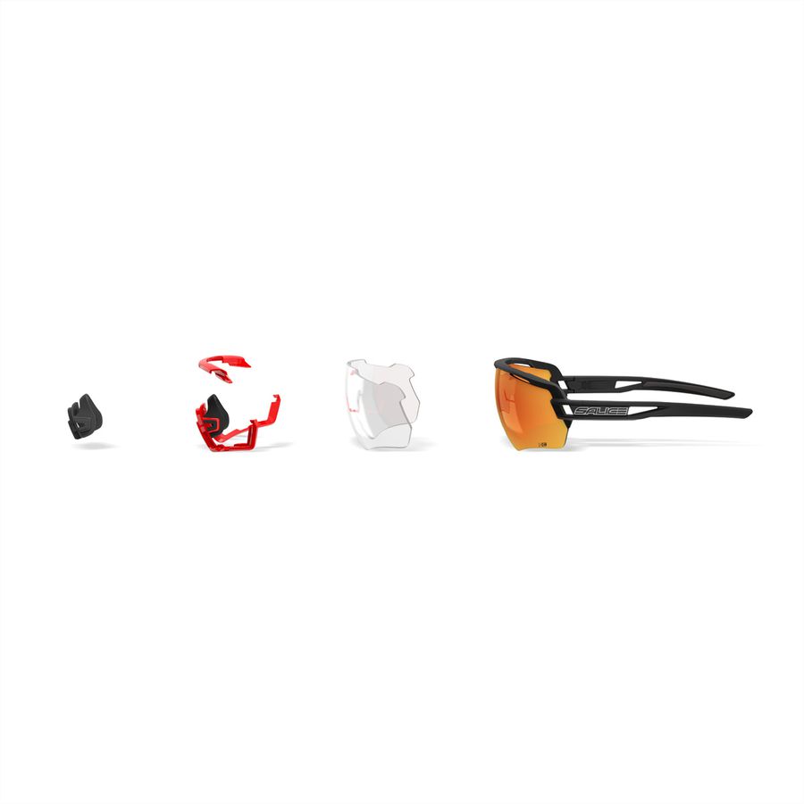 Salice Occhiali Lunettes de sports 020RWX, Black/Red / RW Red