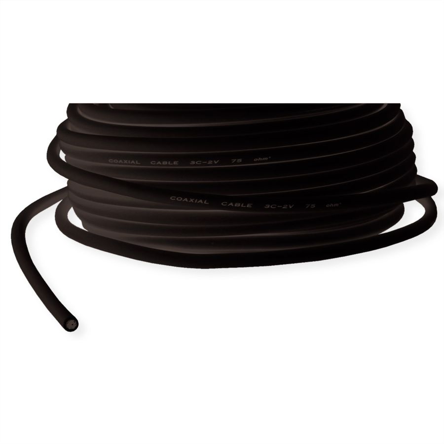 Koaxialkabel RG-59, schwarz, 100m, 75 Ohm