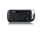 Lenco Radio d'urgence à manivelle MCR-113BK, FM/KW, banque de puissance, lampe de poche