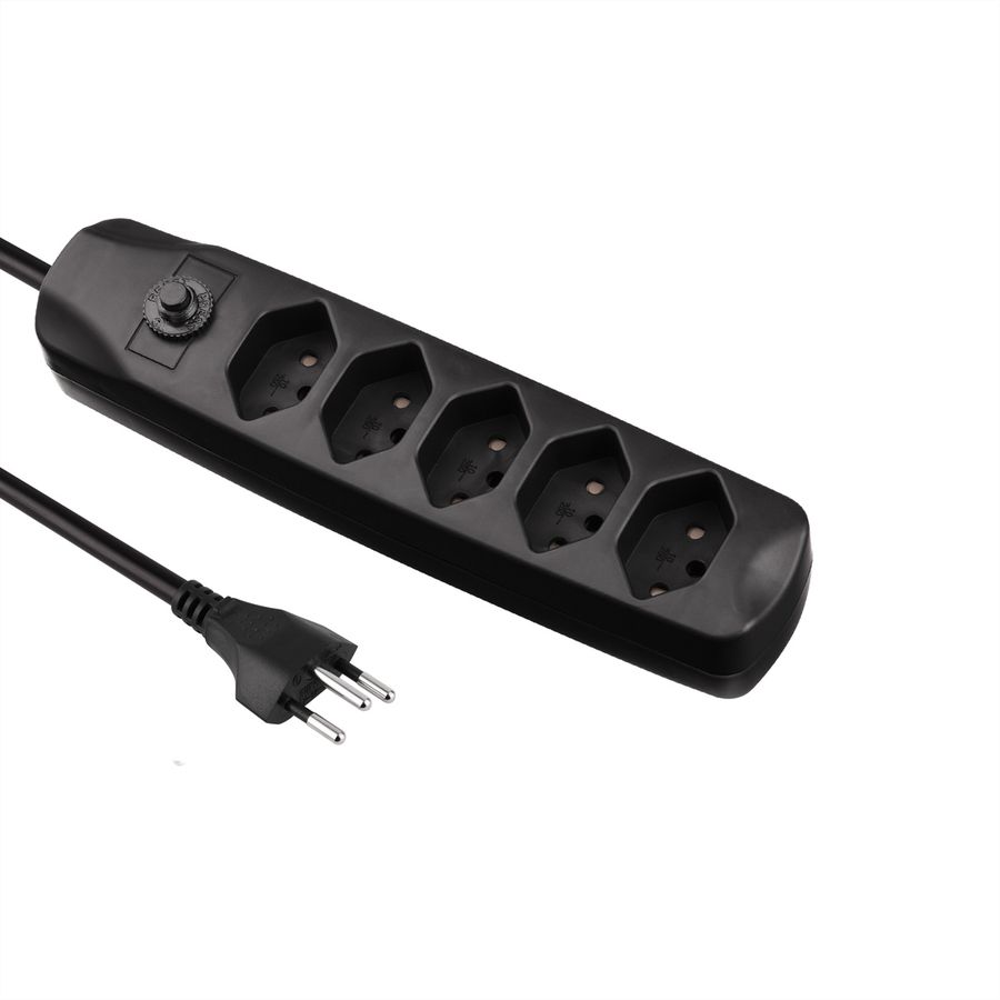 BLANK Multiprise, 5xT13, sans interrupteur, noir