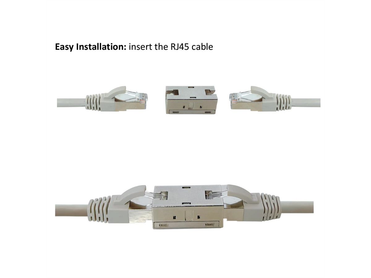 ROLINE RJ-45 Kupplung geschirmt, Cat.6A (Class EA), Metallgehäuse
