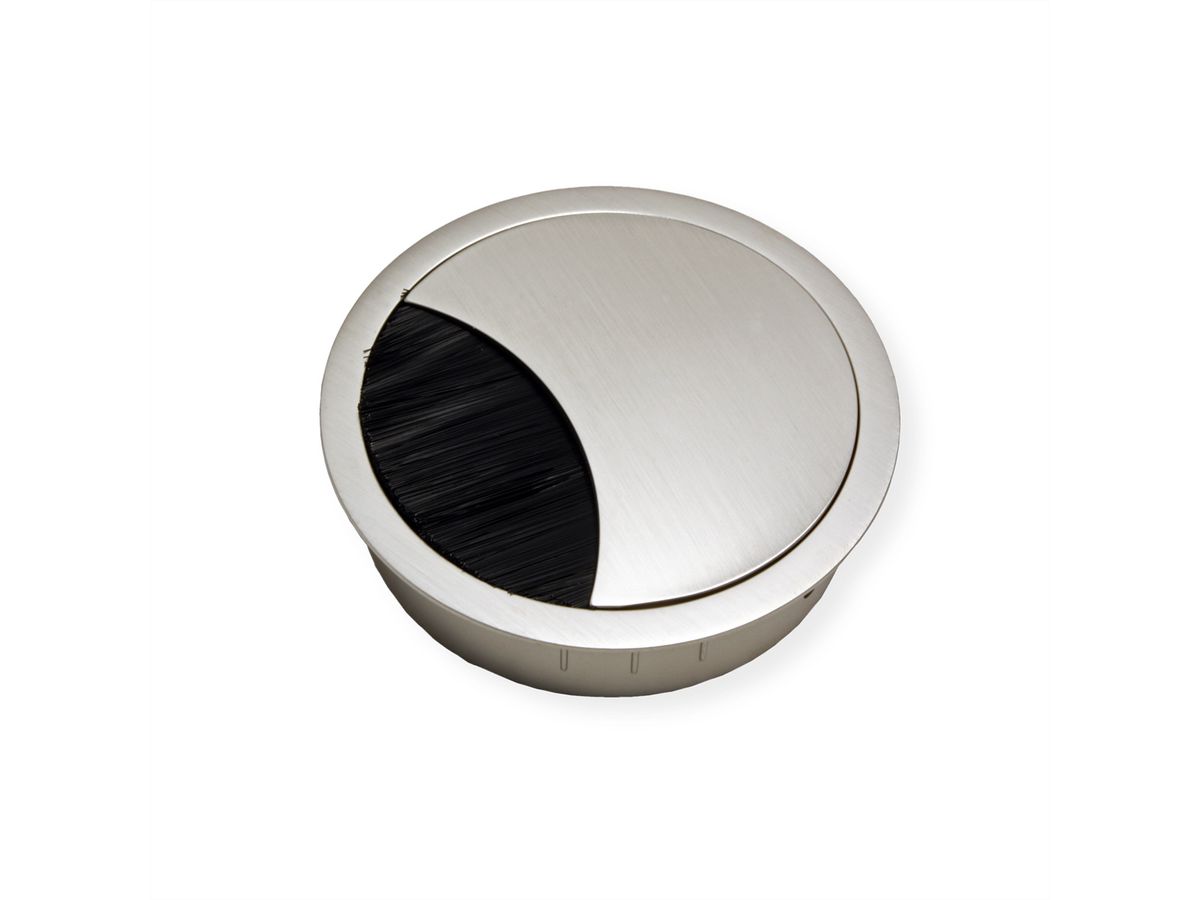 BACHMANN LOOP ROUND Passe-câbles, rond, argent