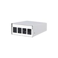 METZ CONNECT Keystone AP-Gehäuse 4 Port reinweiß RAL9010