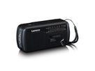 Lenco Radio d'urgence à manivelle MCR-113BK, FM/KW, banque de puissance, lampe de poche
