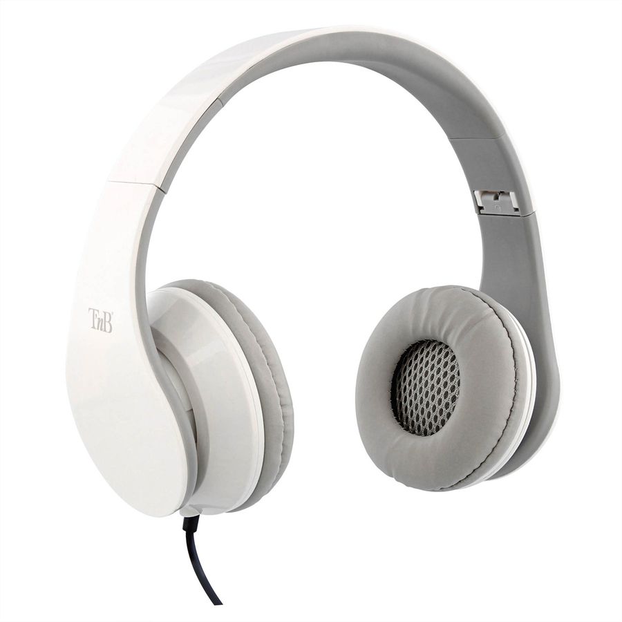 T'nB STREAM Kopfhörer, mit Kabel, weis, faltbar, 20-20000 HZ, 3.5mm Jack