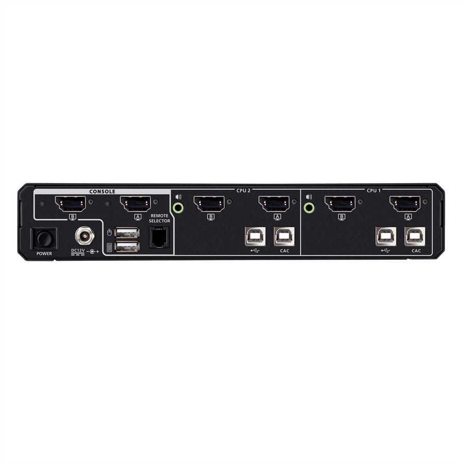 ATEN CS1142DPH4C Commutateur KVM sécurisé universel, double écran 2 ports USB 5K DisplayPort/HDMI avec CAC