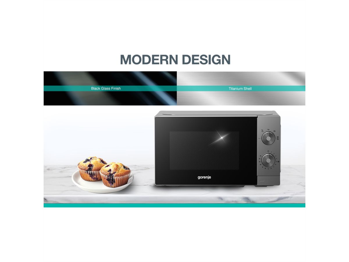 Gorenje Micro-ondes MO20E1T4, 700 W, 20 L