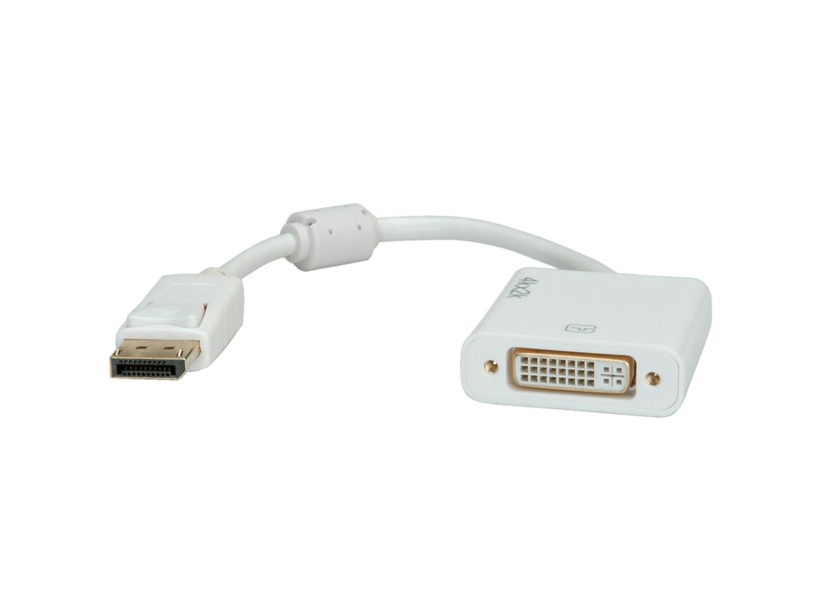 ROLINE 4K Adaptateur DisplayPort - DVI, DP M-DVI F