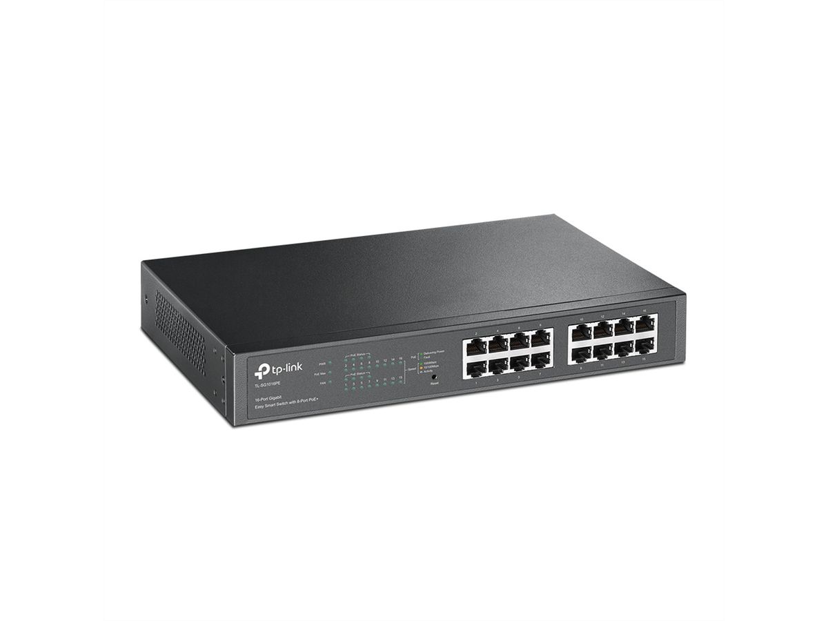 TP-Link TL-SG1016PE Omada 16-Port Gigabit Switch, 8x PoE+