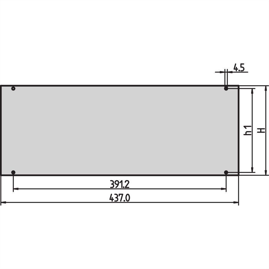 SCHROFF Inpac Face avant, 2 U, 2,5 mm, Al, anodisé, bords non traités