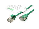 ROLINE GREEN Cordon DataCenter U/FTP Cat.6A (Classe EA), LSOH, slim, vert, 1 m