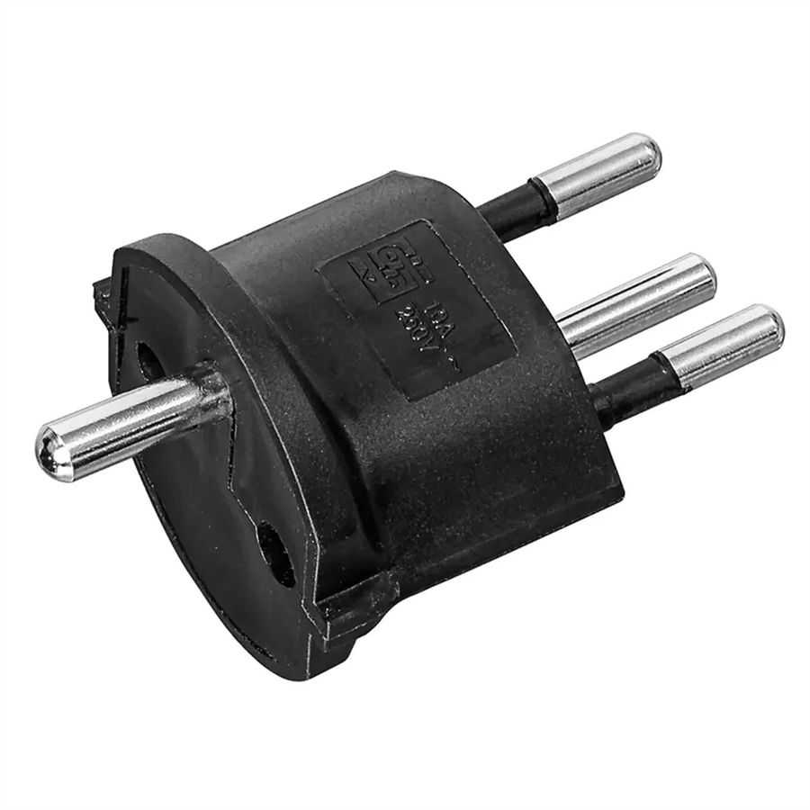 Fix -Adapter D Schutzkontakt / CH 3-polig (T12), Bulk Verpackung, VPE 100 Stück