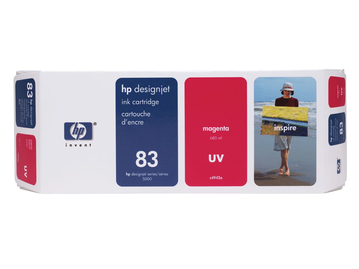 HP 83 680-ml Magenta DesignJet UV Ink Cartridge cartouche d'encre 1 pièce(s) Original