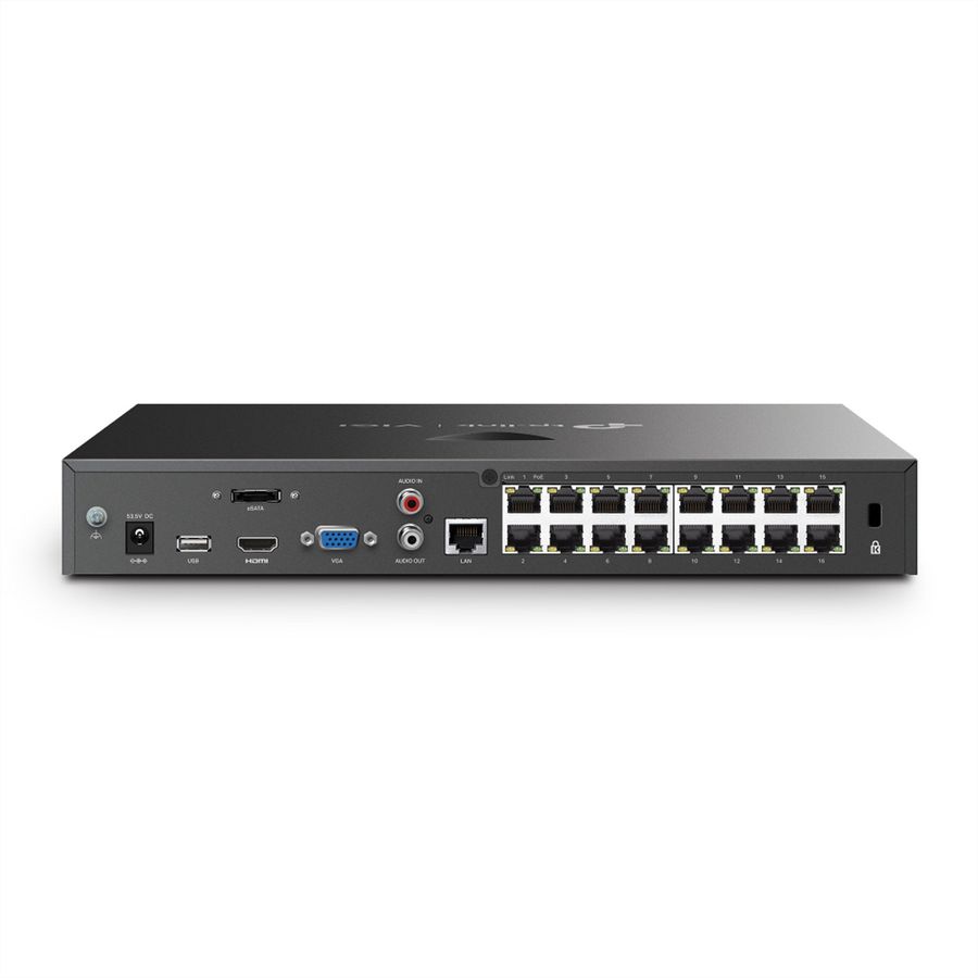TP-Link VIGI NVR2016H-16MP NVR Enregistreur vidéo en réseau 16-CH, 16x PoE