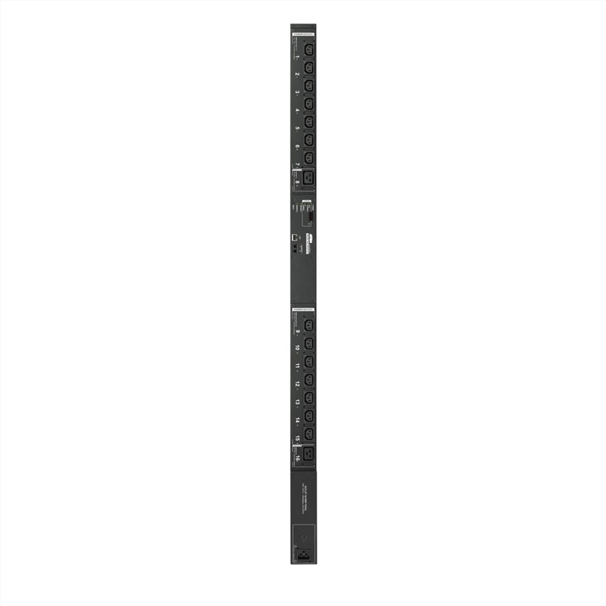 ATEN  PE6216 IP Steckdosenleiste 16-Port, 16A Messwertaufnahme, Stromparameter, Sensortport: Temperatur, Luftfeuchte