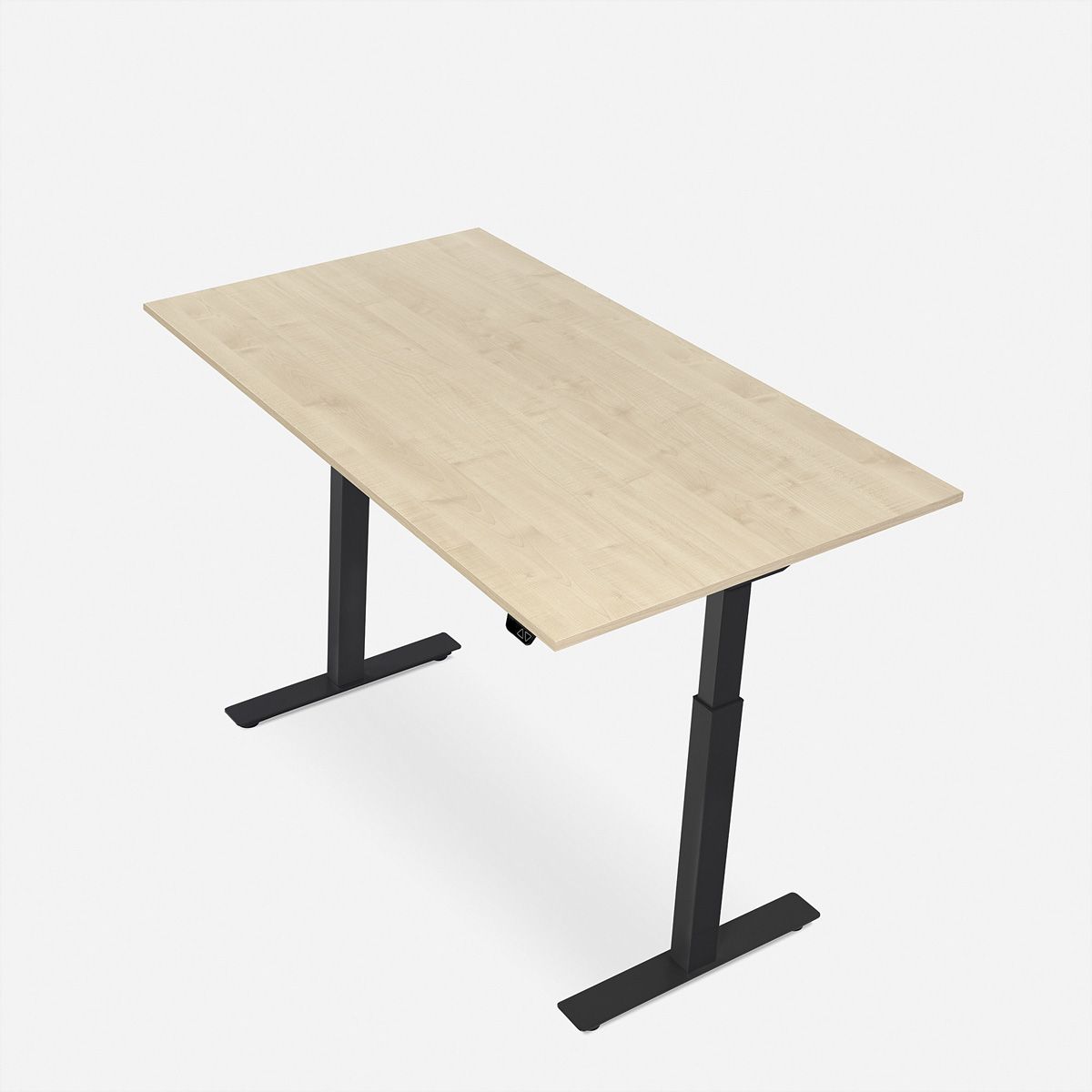 WRK21 Schreibtisch Smart 140 x 80 cm, Höhenverstellbar, Mandal Ahorn / Schwarz