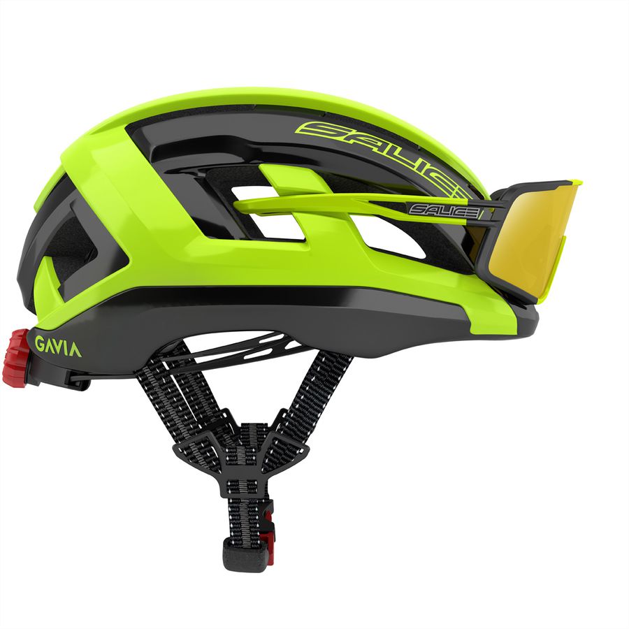 Salice Occhiali Casque de vélo Gavia, L-XL 58-61, Black-Lime
