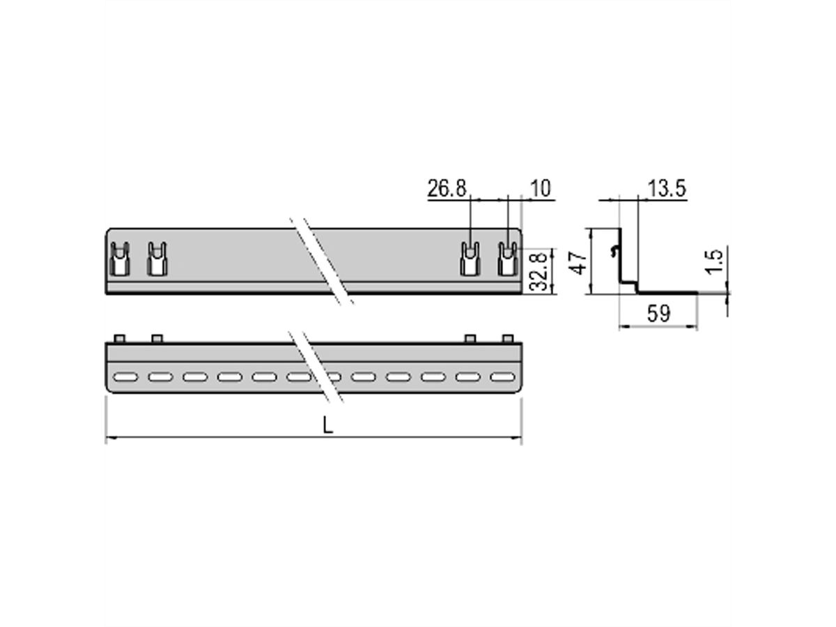 SCHROFF Rail coulissant Eurorack, 25 kg, 700D, 1 paire