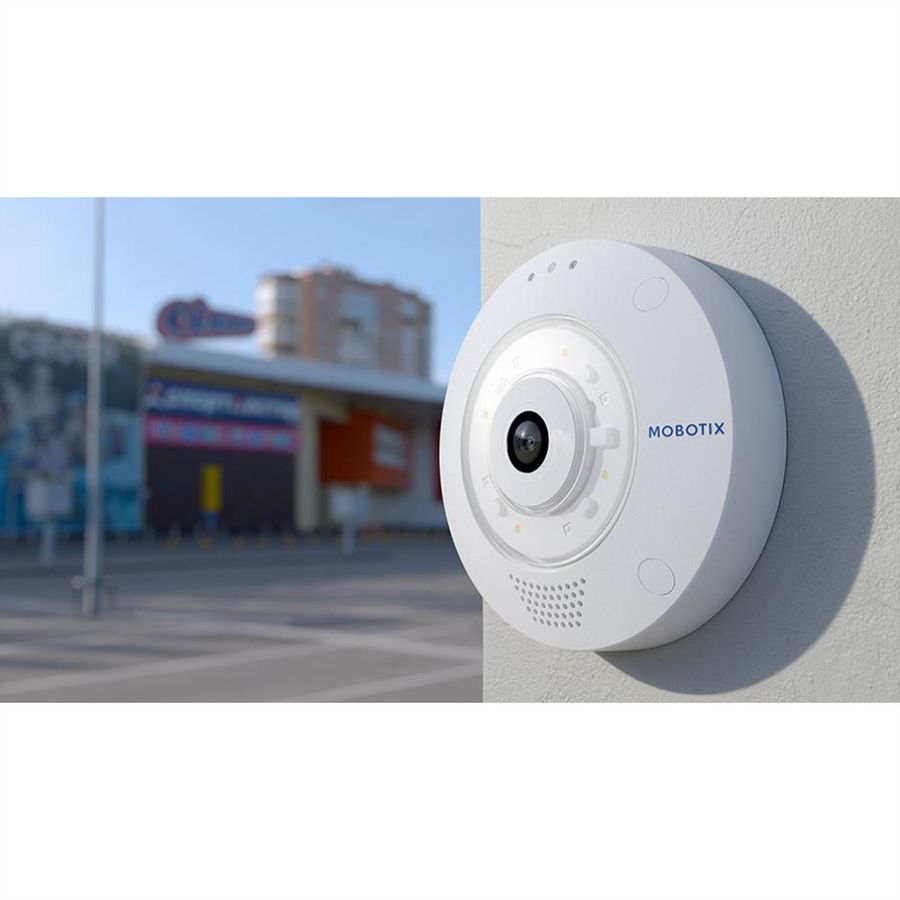 Mobotix Q71B Fisheye Kamera 12 MP, 180°/360°, Weisslicht & IR-LED bis 15m