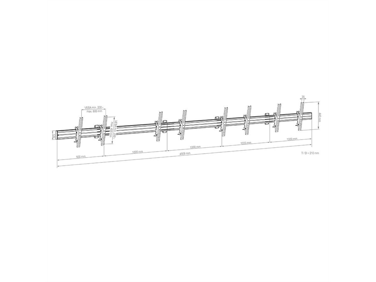 Hagor Support mural CPS W4L 46-65" (en anglais)