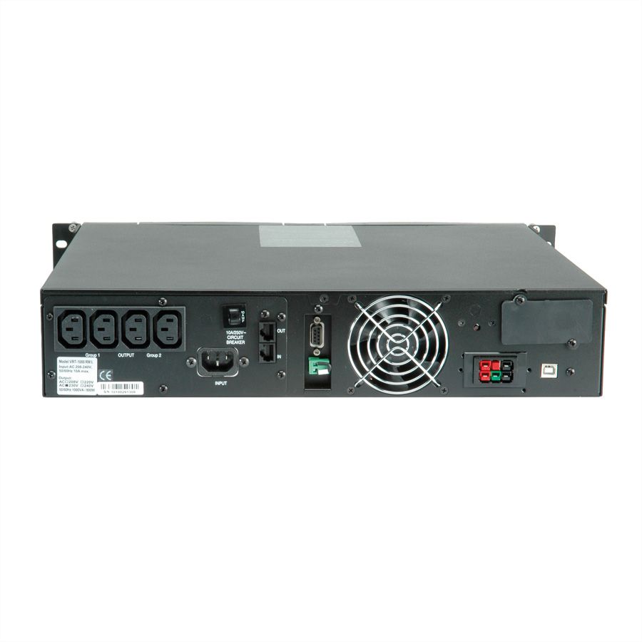 ROLINE ProSecure III 1000 RM2HE - Online USV, 19-Zoll Rackversion, schwarz