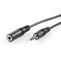 VALUE 3,5mm Verlängerungskabel ST / BU, schwarz, 10 m