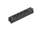 BACHMANN STEP BASE 4xCEE7/3 GST18, CEE 7/7 fiche de contact de protection C19 0,75m, noir