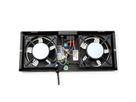 ROLINE Lüftereinheit 2 Lüfter, für 19-Zoll Wandgehäuse schwarz, Thermostat