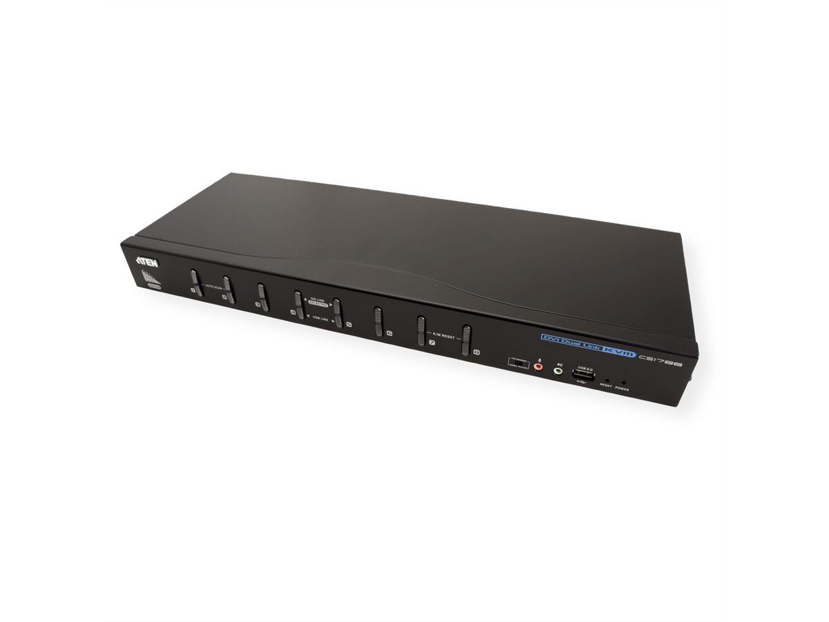 ATEN CS1788 Switch KVM Dual-Link DVI, USB, Audio, 8 ports