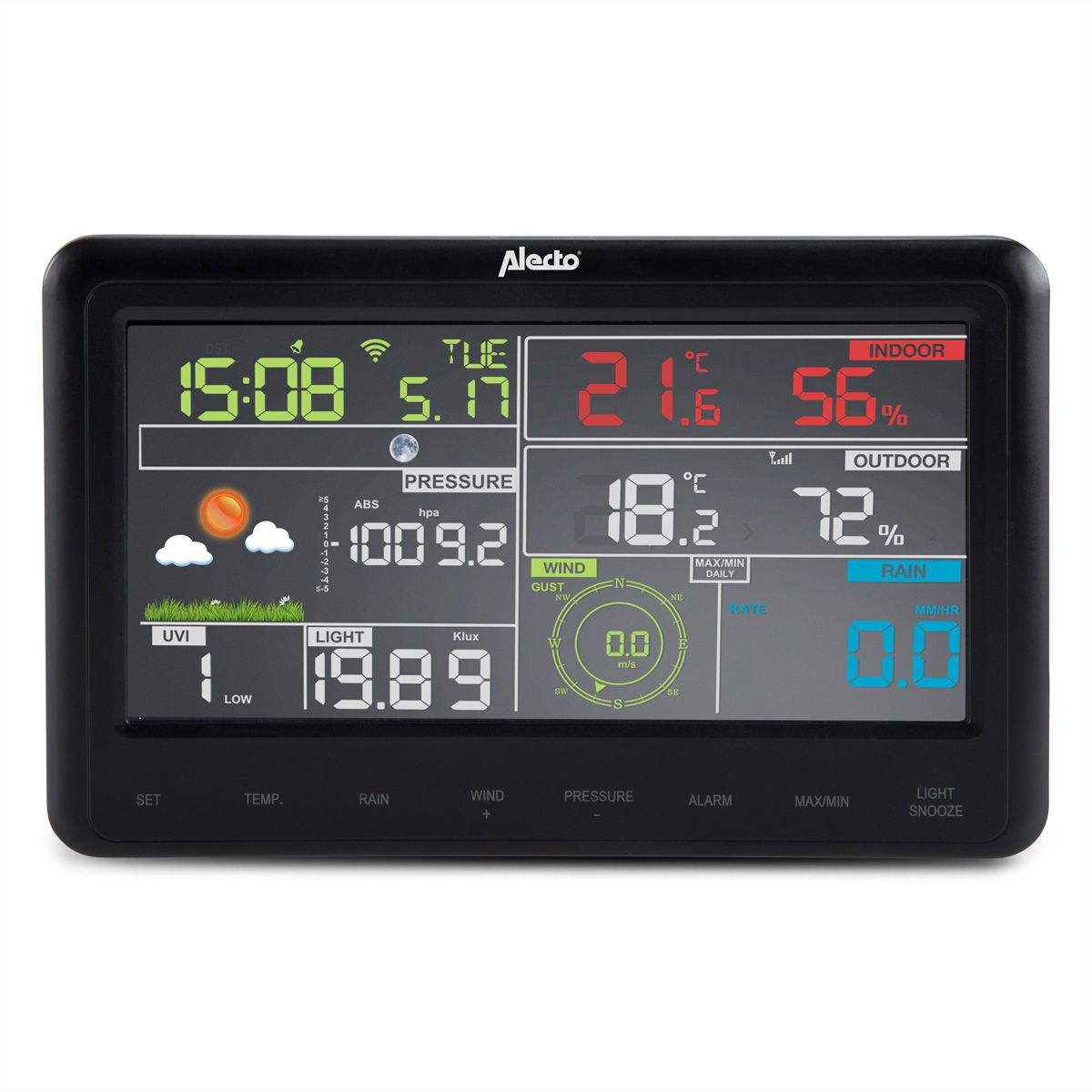 Alecto Wetterstation WS-5500 8 in 1 WIFI mit App