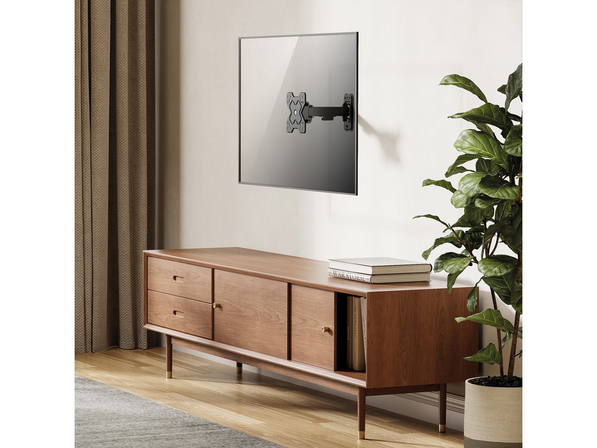 ROLINE Bras TV mural pivotant, 2 axes, 13-32 pouces, jusqu'à 20 kg