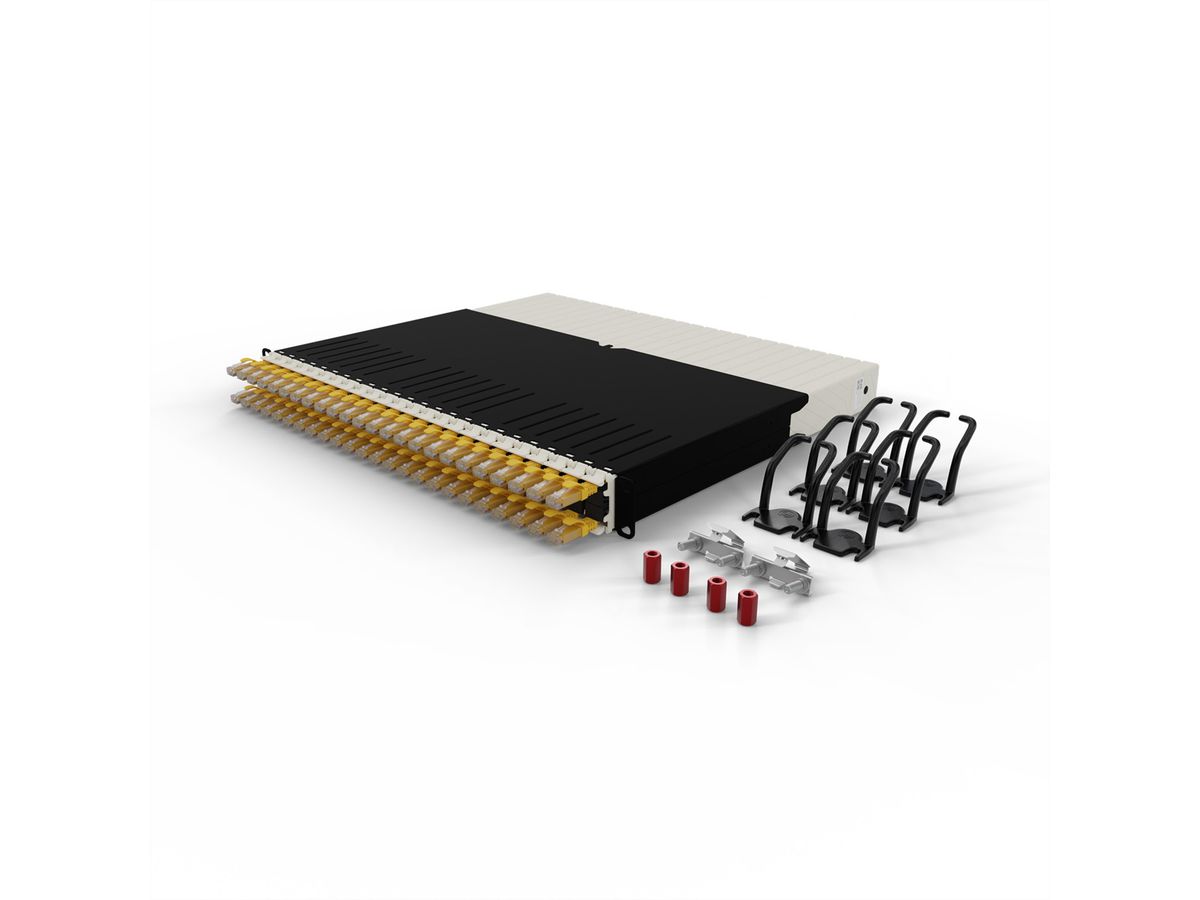 patchbox.one 8RU UTP jaune Cat.6a 0,8m